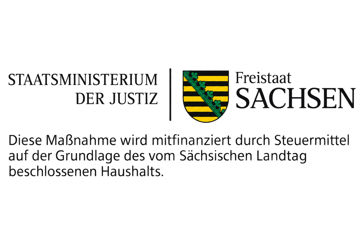 Gefördert durch den Freistaat Sachsen und das Sächsische Staatsministerium der Justiz